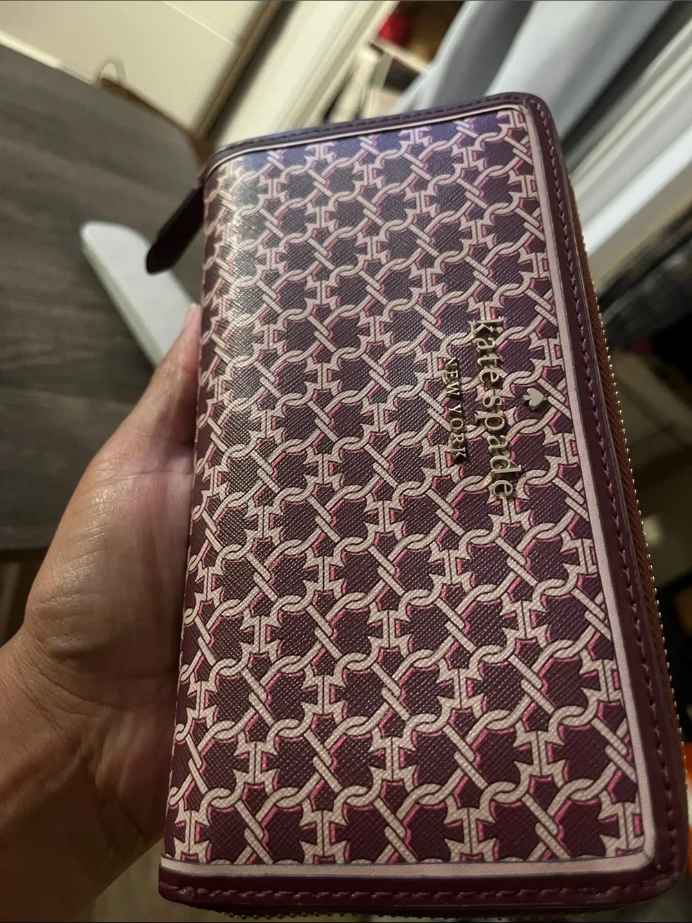 Kate Spade Burgundy Large Continental Wallet